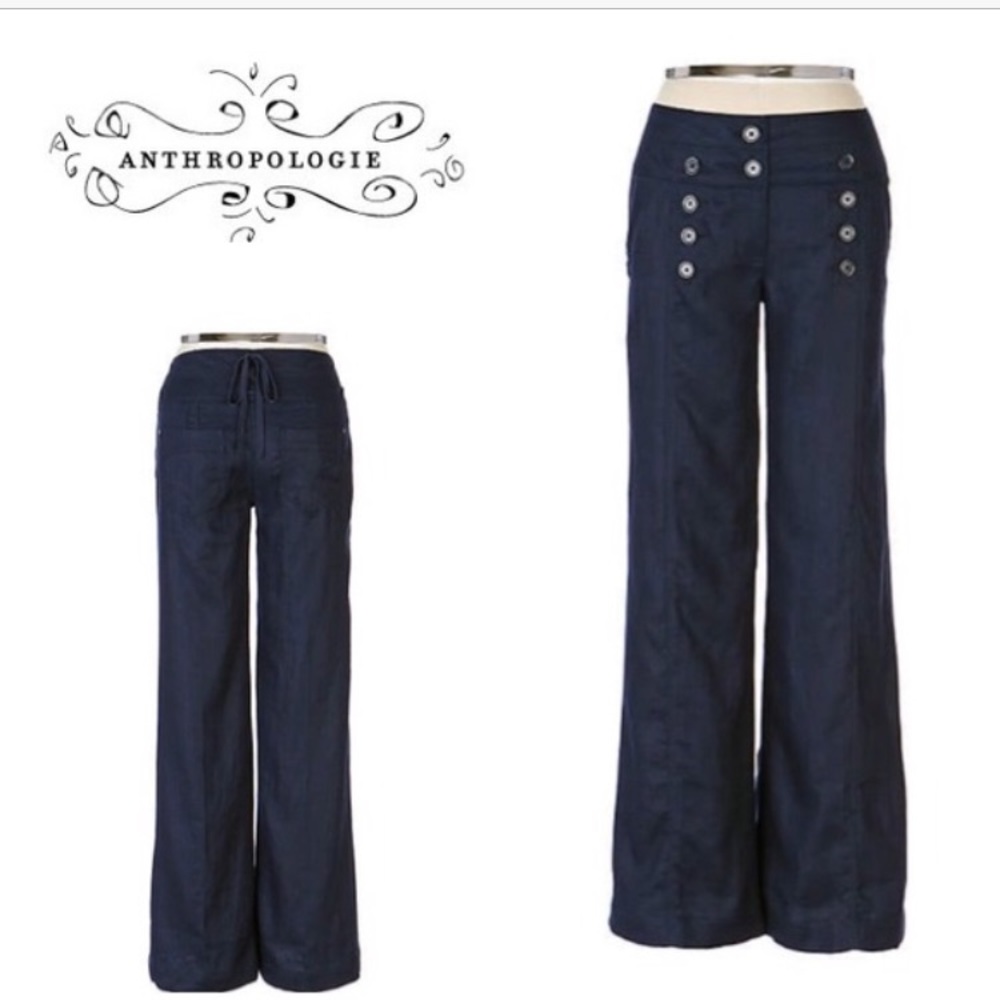 Anthropologie Bica Chela wide leg Sailor Pants